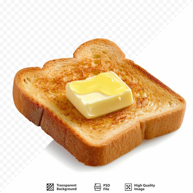 PSD toast with a pat of butter