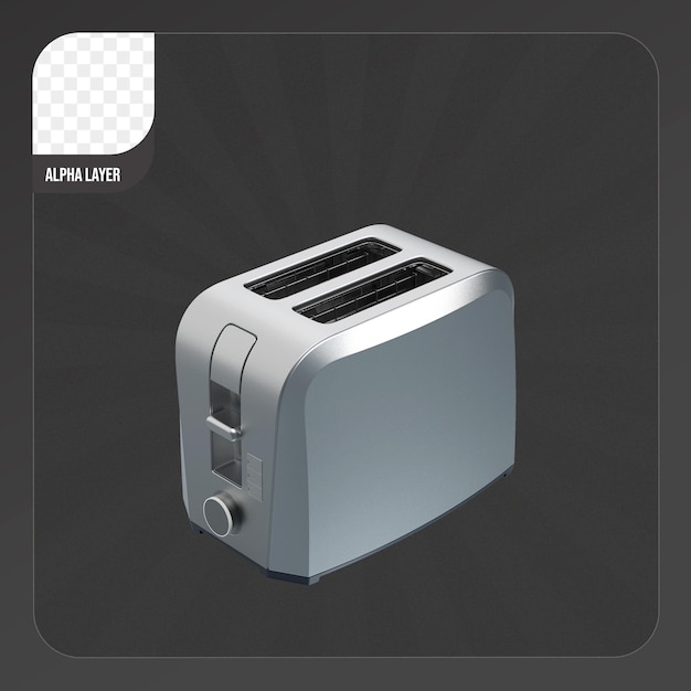 PSD toaster 3d rendering isolated