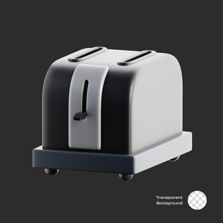 PSD toaster home applience 3d icon