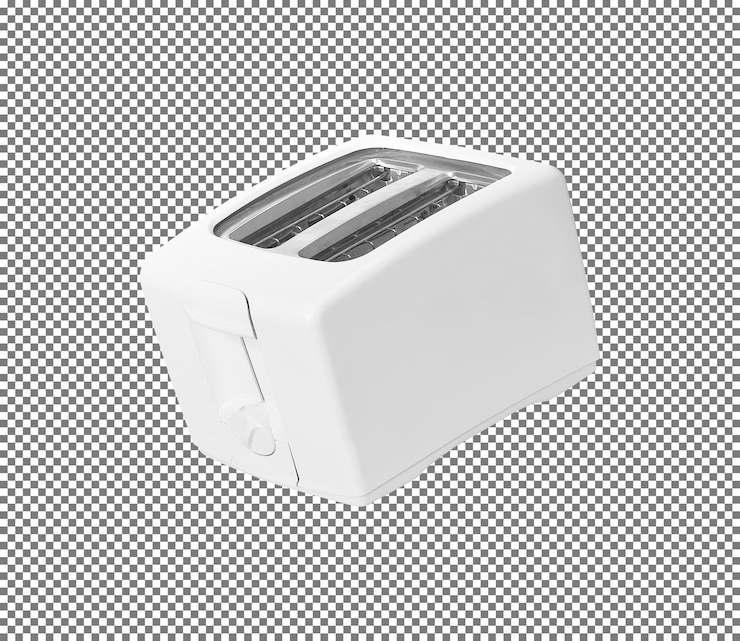 PSD toaster isolated on white background
