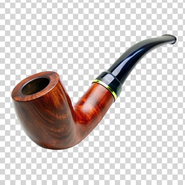 PSD tobacco pipe isolated on transparent background