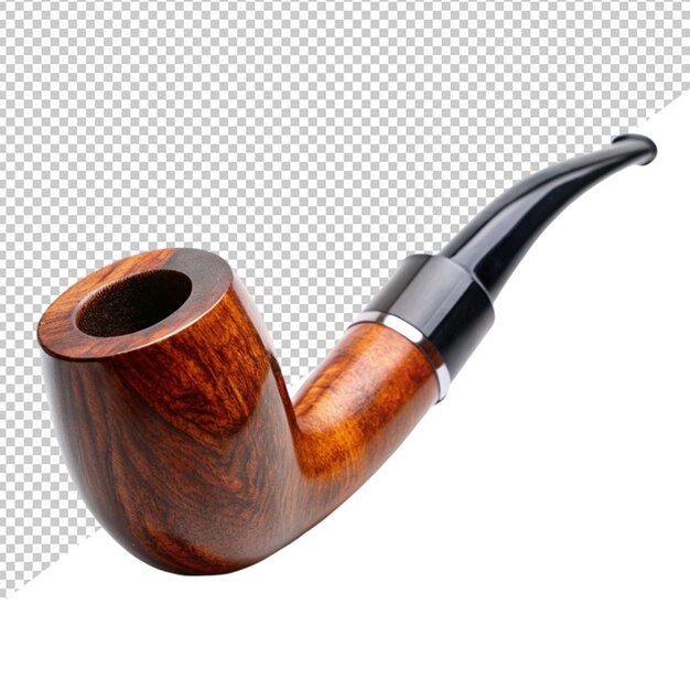 PSD tobacco pipe on transparent background