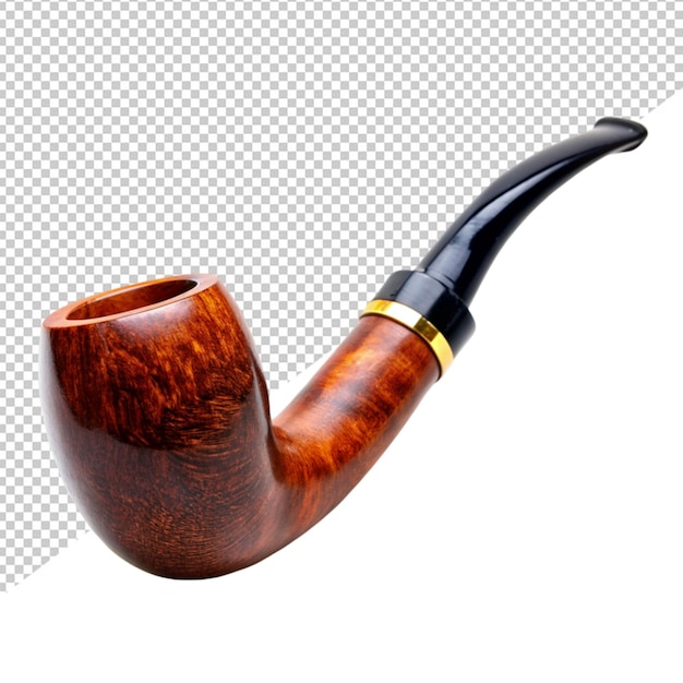 Tobacco pipe on transparent background