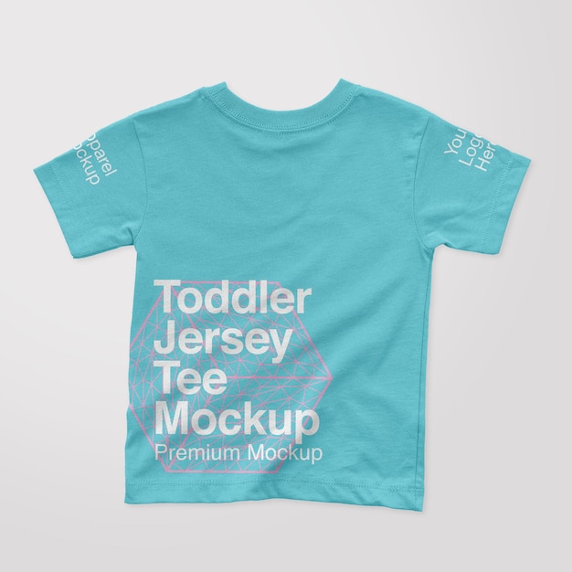 PSD toddler jersey back tee mockup