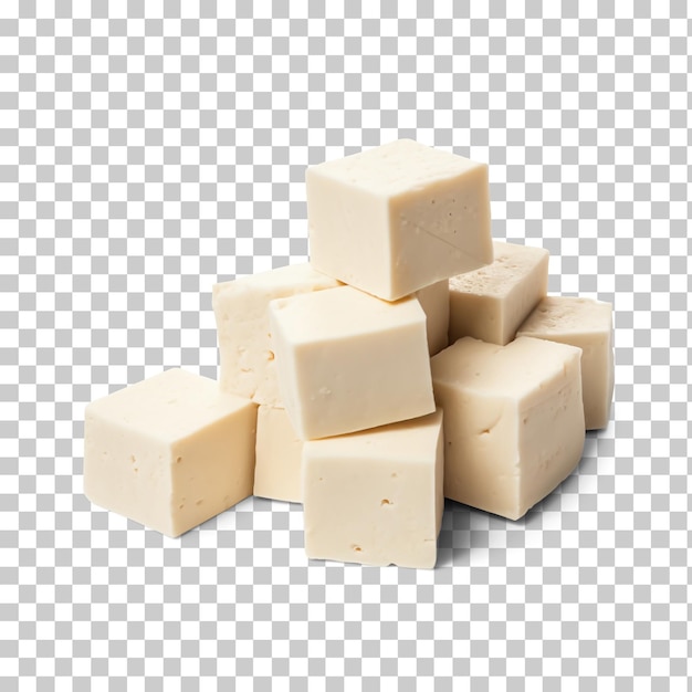 Tofu-blokjes geïsoleerd op transparante achtergrond png psd