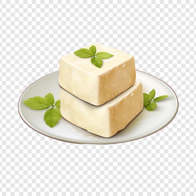 PSD tofu isolated on transparent background