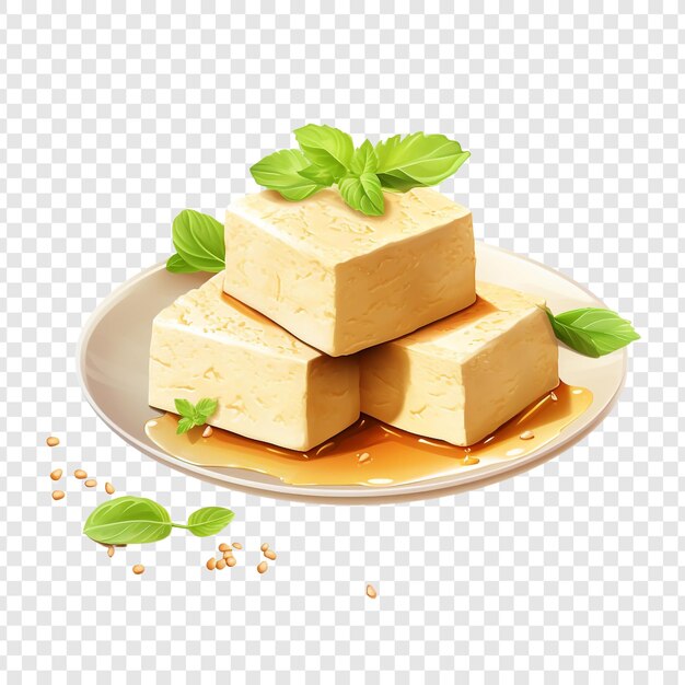 PSD tofu isolated on transparent background