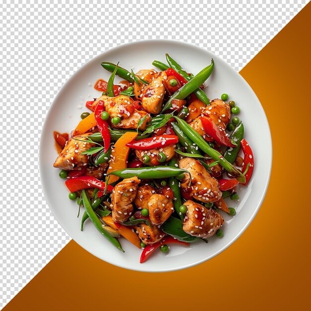 PSD tofu stir fry png изолированный на белом фоне