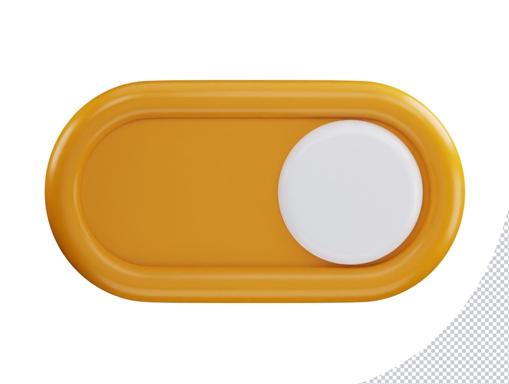 PSD toggle switch 3d vector icon illustration