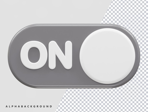 toggle switch icon 3d rendering vector illustration