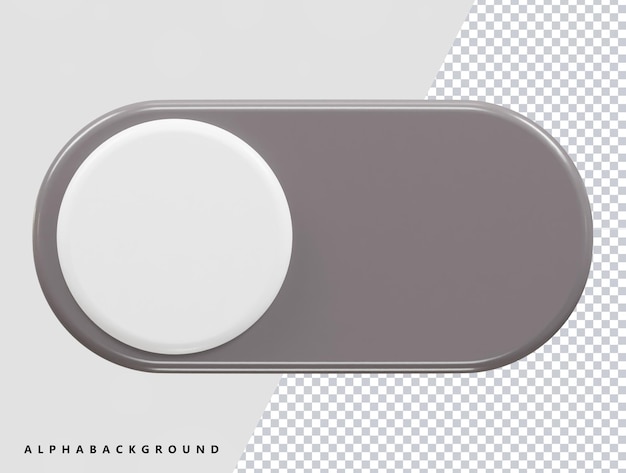 PSD toggle switch icon 3d rendering vector illustration