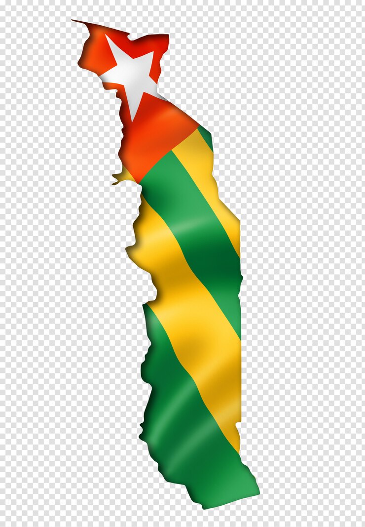 PSD togo flag map