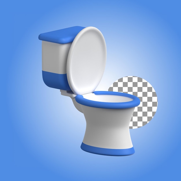 PSD toilet in 3d illustration