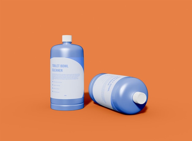 Toilet bowl cleaner mockup