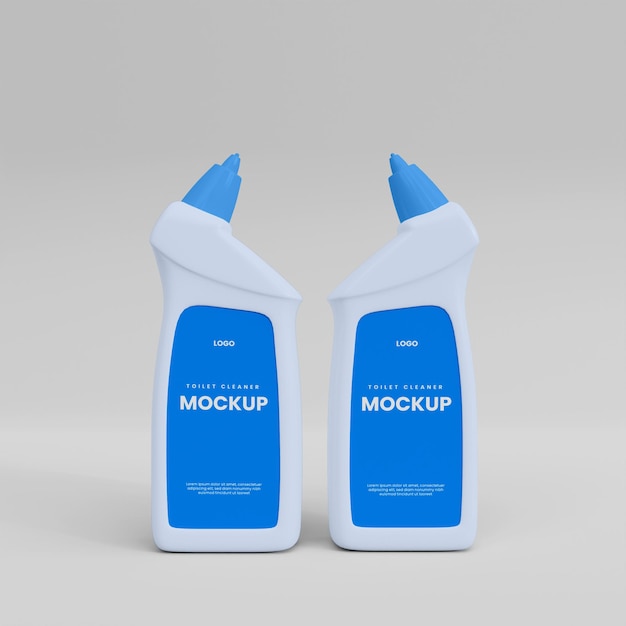 PSD toilet cleaner bottle mocup