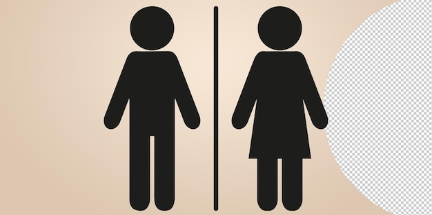 トイレのアイコン、男女のシンボル、トイレの標識、トイレのトイレの標識、イラスト Transparent PNG