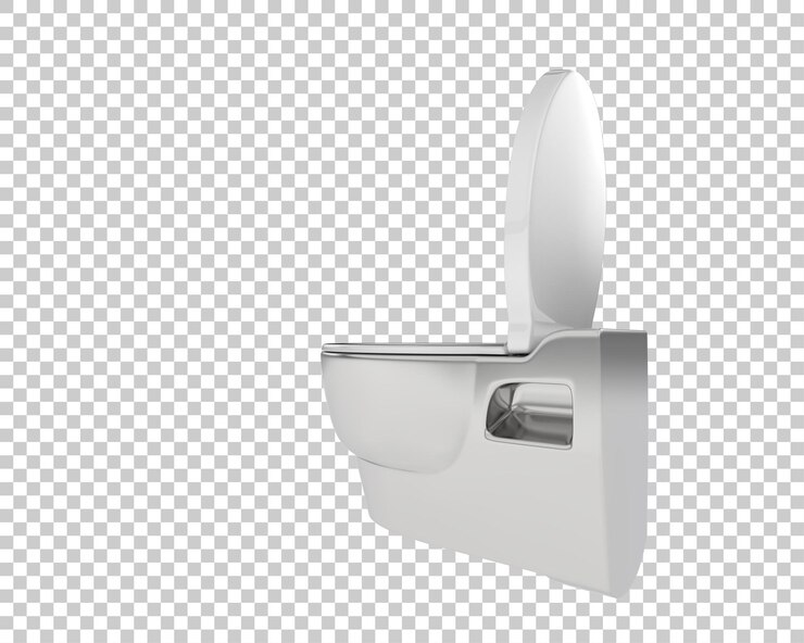 PSD toilet isolated on transparent background 3d rendering illustration