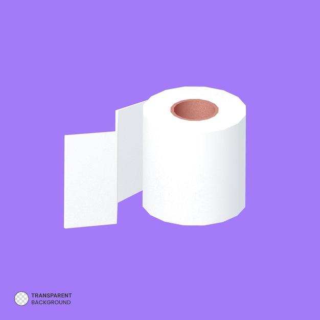 PSD toilet paper 3d render vector illustrations