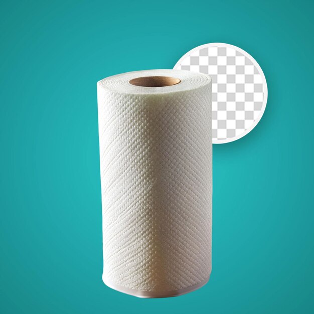 Toilet paper closeup isolated on white background