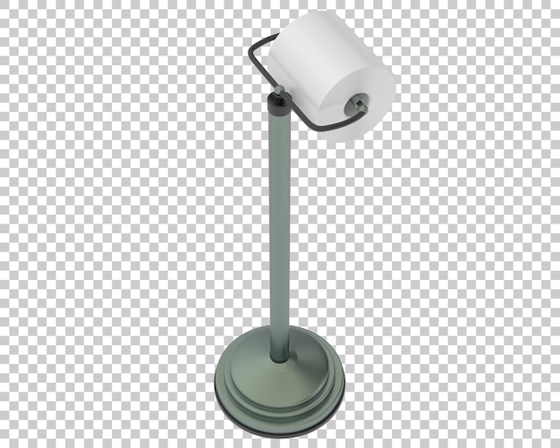 Toilet paper rack on transparent background 3d rendering illustration