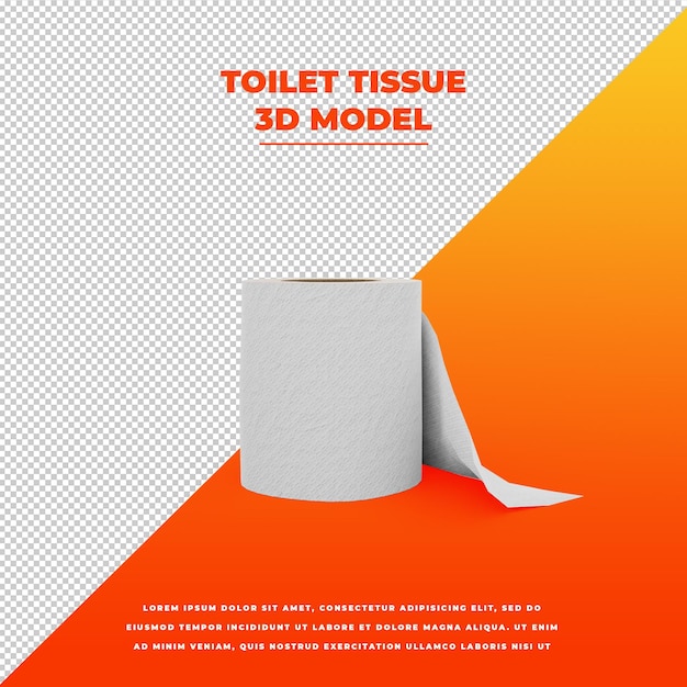 Туалетная бумага изолированная 3d модель