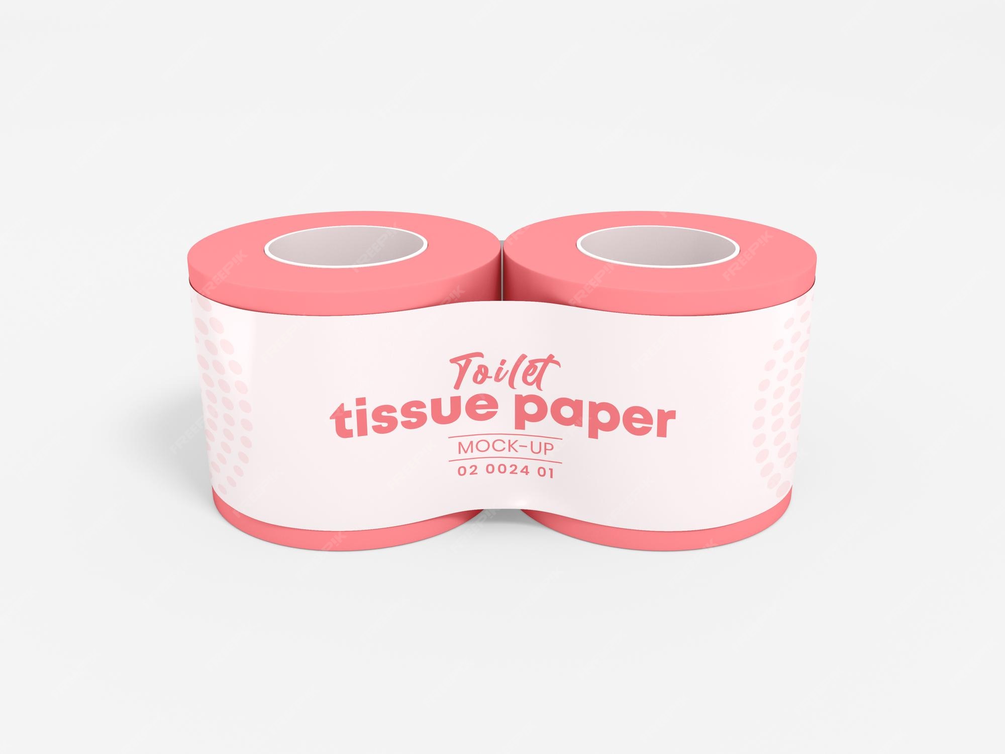 Premium PSD Toilet tissue paper roll packaging mockup