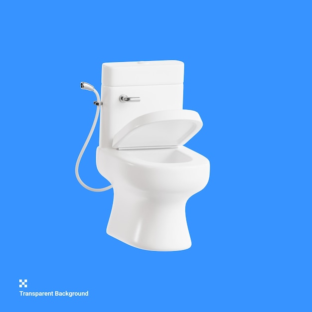 Toilet voor hotelfaciliteit 3D Icon Illustratie