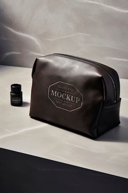 PSD toiletry bag mockup design