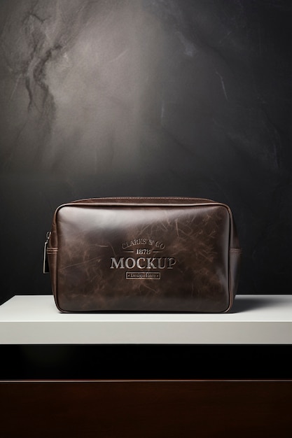 Toiletry bag mockup design