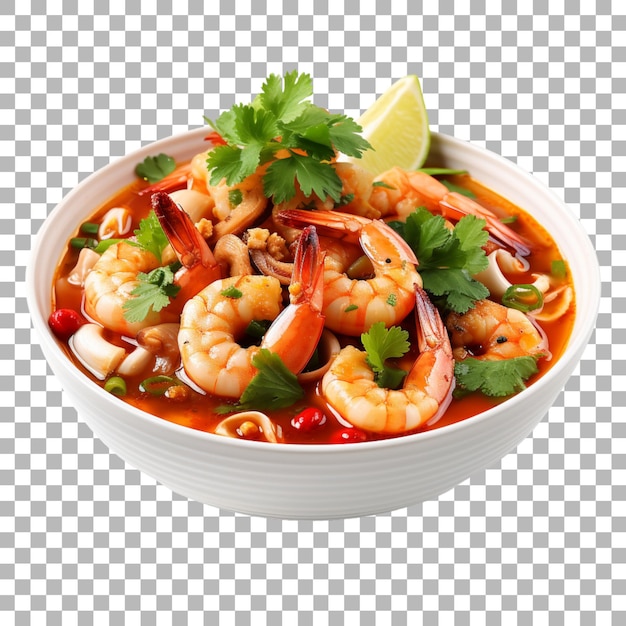 Tom yum goong on transparent background