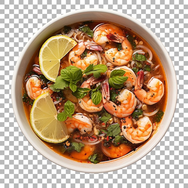 PSD tom yum goong on transparent background