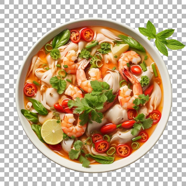 PSD tom yum on transparent background