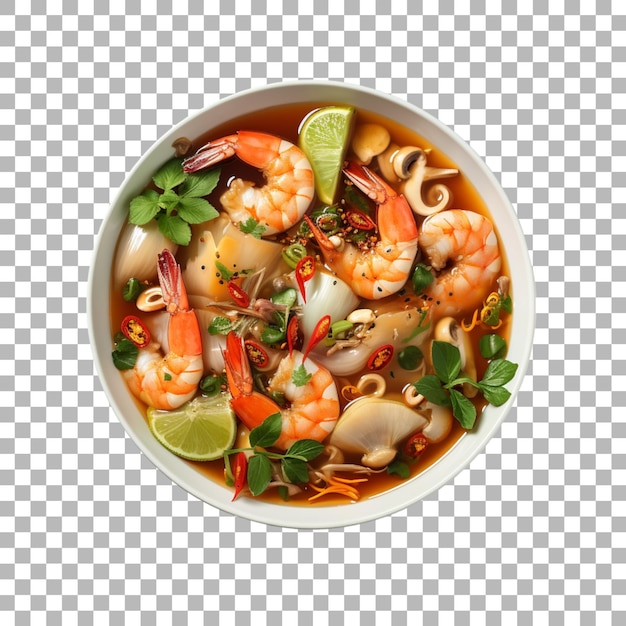 PSD tom yum on transparent background