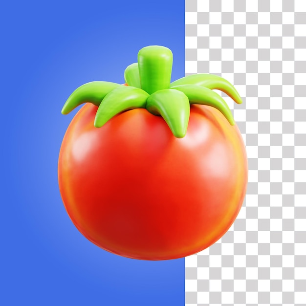 PSD tomaat 3d-pictogram 3