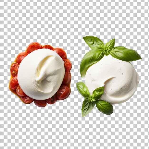 PSD tomaten basilicum en mozzarella