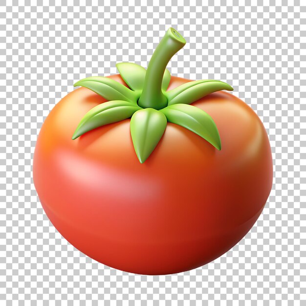 PSD tomatengroente png icon 3d met doorzichtige achtergrond