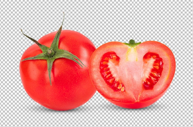 알파 레이어에 고립 된 토마토