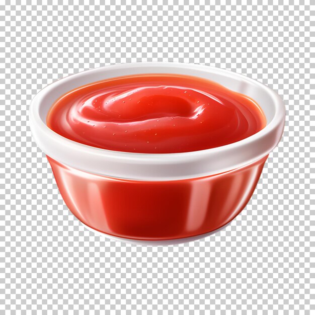 PSD tomato sauce bowl isolated on transparent background