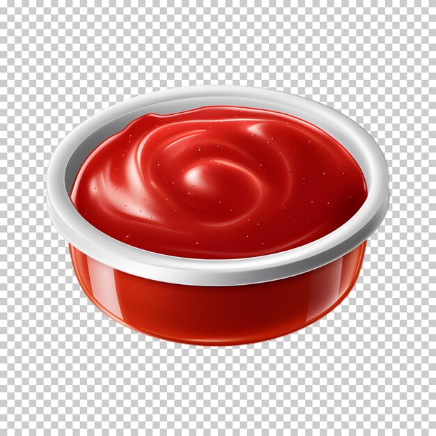 PSD tomato sauce bowl isolated on transparent background