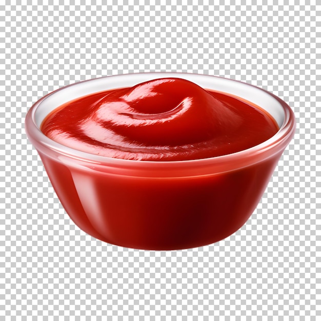 PSD tomato sauce bowl isolated on transparent background