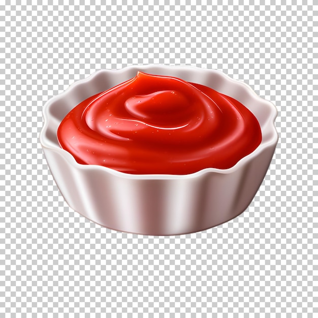 PSD tomato sauce bowl isolated on transparent background
