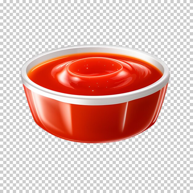 PSD tomato sauce bowl isolated on transparent background