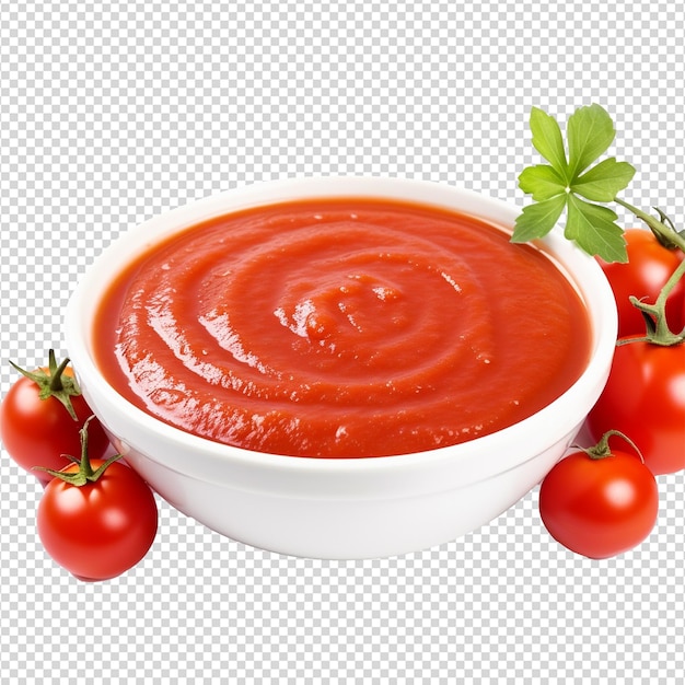 PSD tomato sauce isolated on transparent background