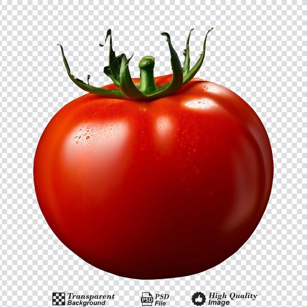 PSD tomato top view isolated on transparent background