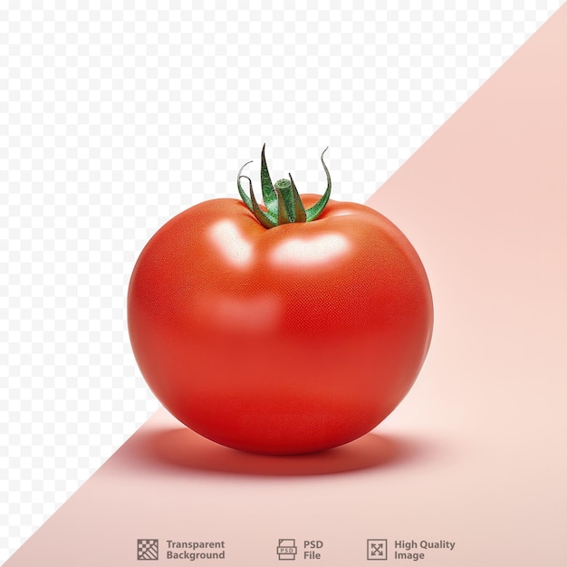 Tomato on transparent background photographed alone