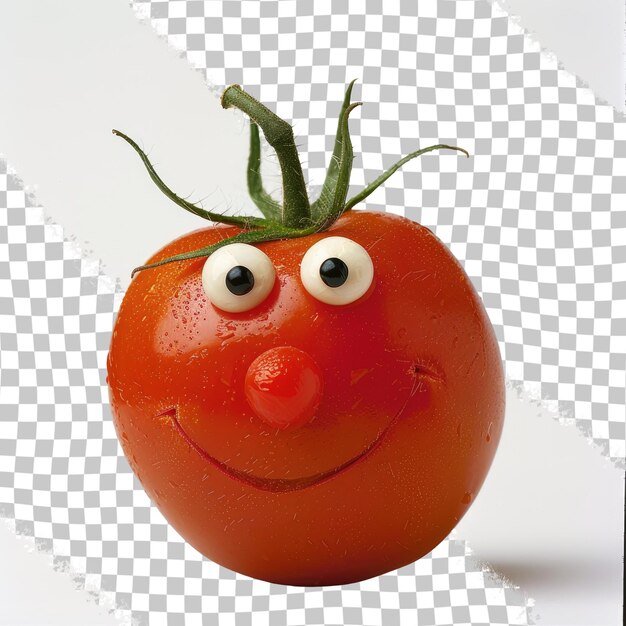 PSD a tomato with eyes and eyes on it