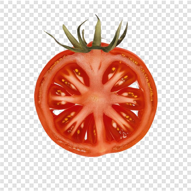 PSD a tomato with a slice of tomato on it