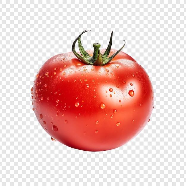 PSD a tomato with water drops on it and a water drop on it