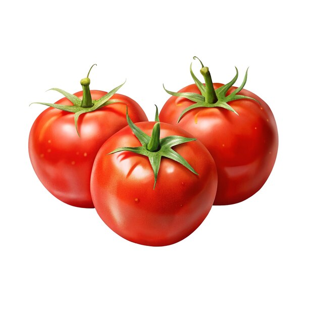 PSD tomatoes drawing on a white background