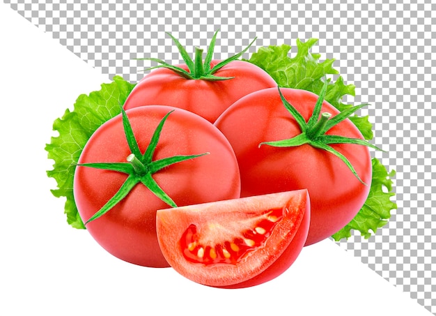 Tomatoes isolated on white background